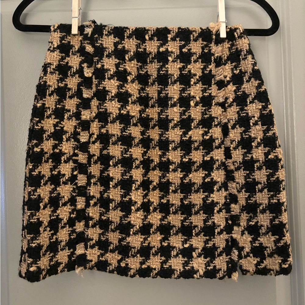 Zara Houndstooth Mini Skirt (NWT)
